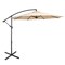 10 Feet Offset Umbrella with 8 Ribs Cantilever and Cross Base Tilt Adjustment